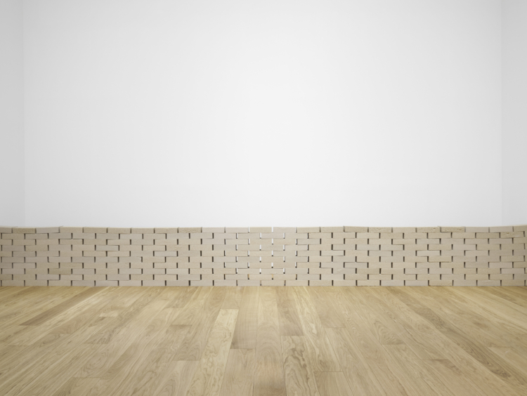 Dominique Ghesquière, ‘mur de sable’, 2008. Collection Mudam Luxembourg. View of the exhibition ‘Radio Luxembourg: Echoes across borders’, Mudam Luxembourg. Photo: Mareike Tocha © Mudam Luxembourg