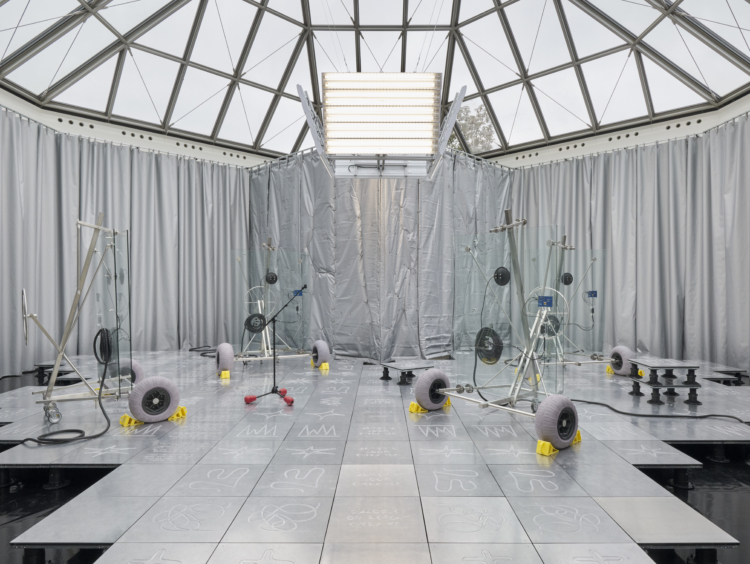 Exhibition view ‘Andrea Mancini & Every Island: A Comparative Dialogue Act’. Mudam Luxembourg. Photo: Mareike Tocha © Mudam Luxembourg