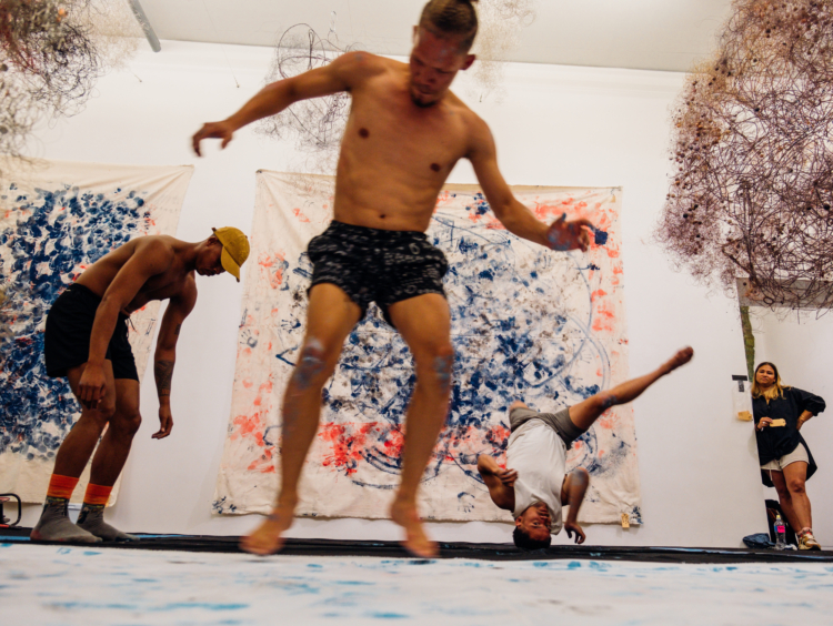 Igshaan Adams, ‘Workshop with Garage Dance Ensemble’, Zeitz Museum of Contemporary Art Africa, Cape Town, South Africa, 2022 © Igshaan Adams. Courtesy the artist, Thomas Dane Gallery and blank projects. Photo: Lindsey Appolis