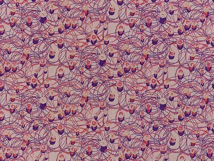 Edward Steichen, Americana Prints: Buttons and Thread, Textile, 1927, manufactured by Stehli Silks Corporation. © 2025 Metropolitan Museum/Art Resource/Scala