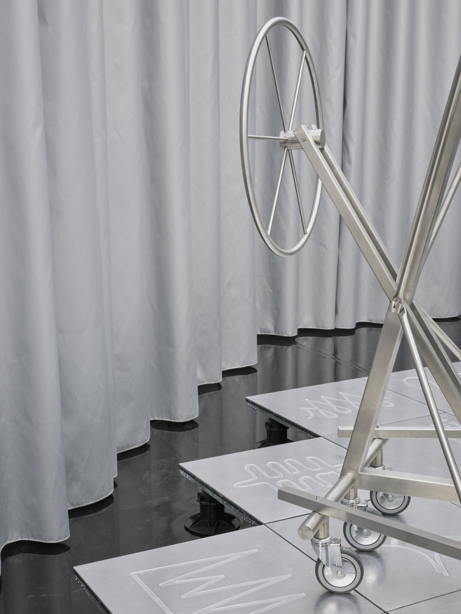 Exhibition view ‘Andrea Mancini & Every Island: A Comparative Dialogue Act’, Mudam Luxembourg. Photo: Mareike Tocha © Mudam Luxembourg