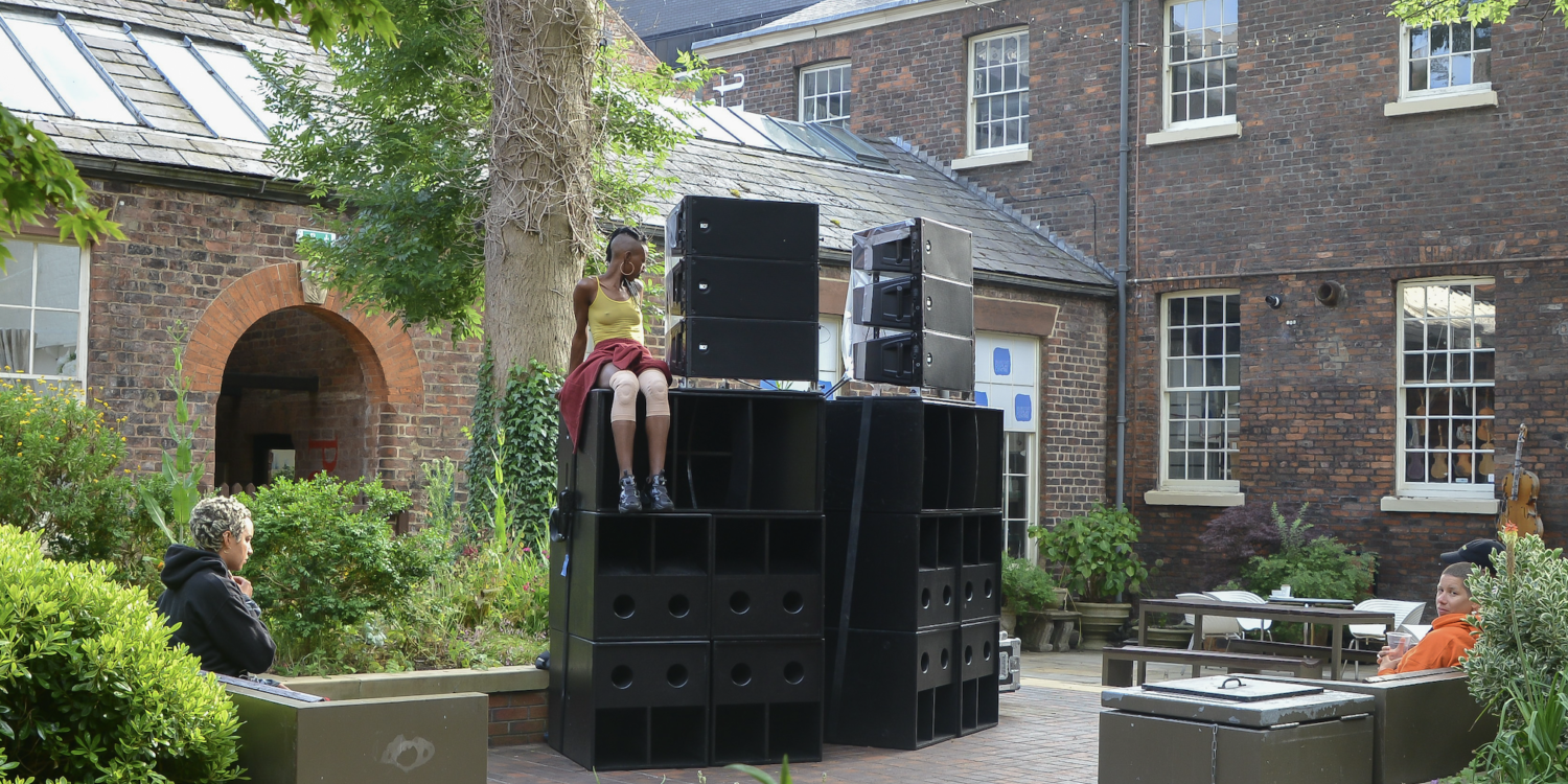 SERAFINE1369, ‘I I I (something flat, something cosmic, something endless)’, at The Bluecoat, 2021. Liverpool Biennial. Photo: Katarzyna Perlak