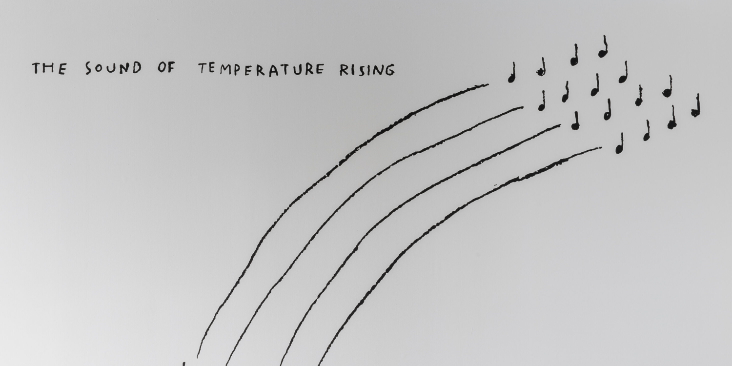 Christine Sun Kim, ‘The Sound of Temperature Rising’, 2019. Installation view, ‘Undocumented’, PS120, Berlin, Germany, 2019. Courtesy of the artist and PS120. Photo: Stefan Korte